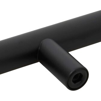 Handvatten 10 st 64 mm roestvrij staal zwart 9
