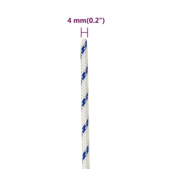 Boot touw 4 mm 25 m polypropyleen wit 6