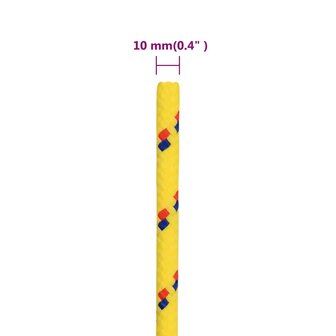 Boottouw 10 mm 25 m polypropyleen geel 6
