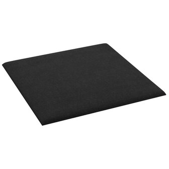 Wandpanelen 12 st 1,08 m&sup2; 30x30 cm stof zwart 4