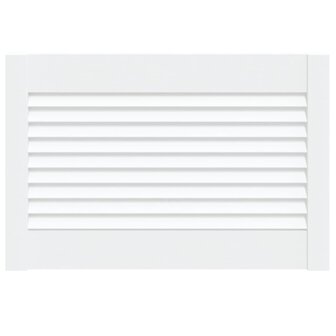 Kastdeur met lamellen 39,5x59,4 cm massief grenenhout wit 2