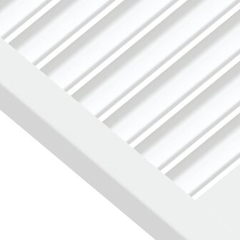 Kastdeur met lamellen 39,5x59,4 cm massief grenenhout wit 4