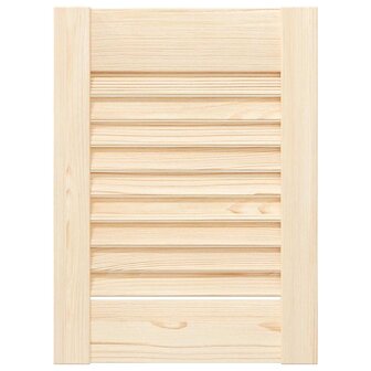 Kastdeuren met lamellen 4 st 39,5x29,5 cm massief grenenhout 5
