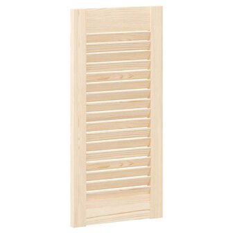 Kastdeuren met lamellen 2 st 61,5x29,5 cm massief grenenhout 8