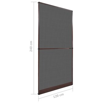 Hordeur met scharnieren bruin 120 x 240 cm 9
