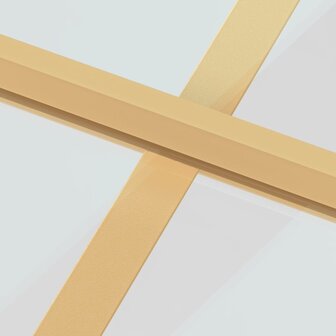 Binnendeur smal 102,5x201,5 cm gehard glas en aluminium goud 8