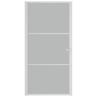 Binnendeur 102,5x201,5 cm matglas en aluminium wit 3
