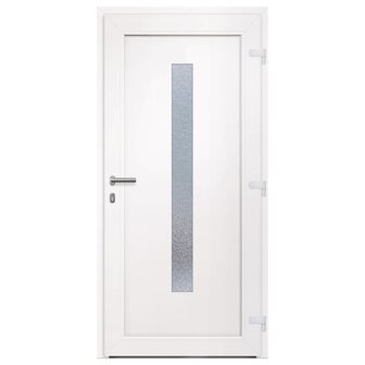 Voordeur 98x208 cm PVC wit 5