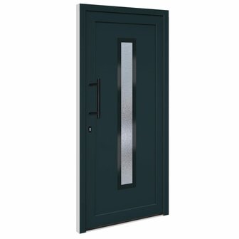 Voordeur 98x200 cm PVC antracietkleurig 2