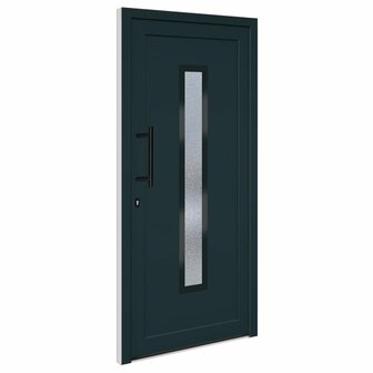 Voordeur 98x208 cm PVC antracietkleurig 2