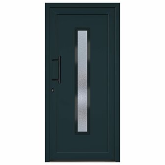 Voordeur 98x208 cm PVC antracietkleurig 3