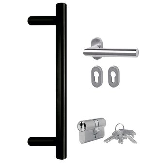 Voordeur 98x208 cm PVC antracietkleurig 9