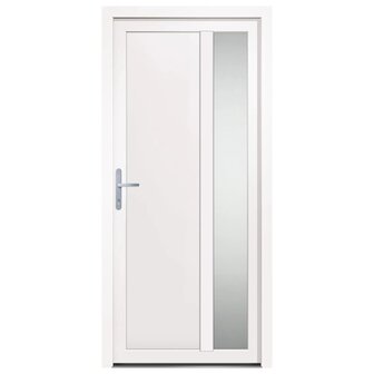 Voordeur 98x208 cm PVC wit 3