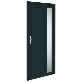 Voordeur 98x208 cm PVC antracietkleurig 2