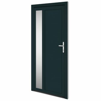 Voordeur 98x200 cm PVC antracietkleurig 2