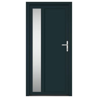 Voordeur 98x200 cm PVC antracietkleurig 3