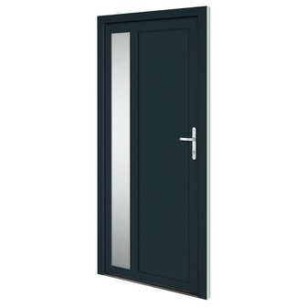 Voordeur 98x208 cm PVC antracietkleurig 2