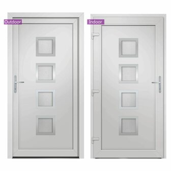 Voordeur 88x200 cm PVC wit 6