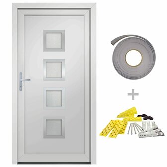 Voordeur 98x190 cm PVC wit 2
