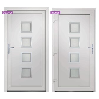 Voordeur 98x190 cm PVC wit 5