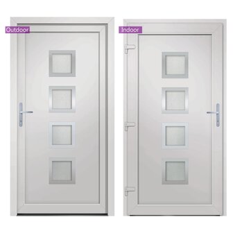 Voordeur 108x208 cm PVC wit 6