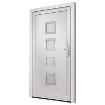 Voordeur 108x208 cm PVC wit 4