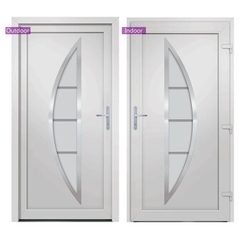 Voordeur 98x190 cm PVC wit 6