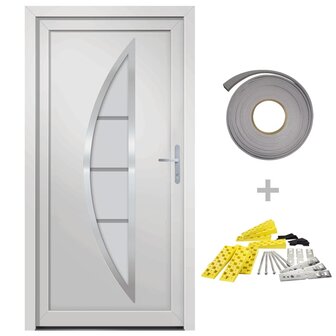 Voordeur 98x200 cm PVC wit 2