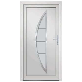Voordeur 98x208 cm PVC wit 3