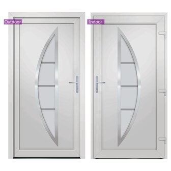 Voordeur 98x208 cm PVC wit 6