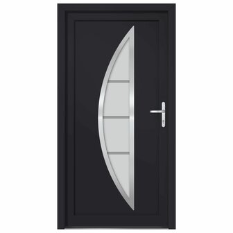 Voordeur 98x190 cm PVC antracietkleurig 3