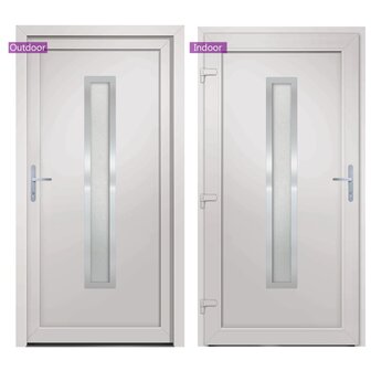 Voordeur 108x200 cm PVC wit 6