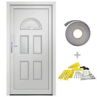 Voordeur 88x190 cm PVC wit 2