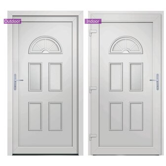 Voordeur 88x200 cm PVC wit 5