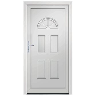 Voordeur 98x208 cm PVC wit 3