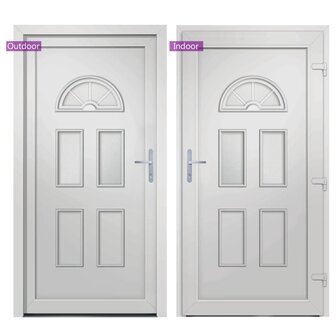 Voordeur 88x208 cm PVC wit 6