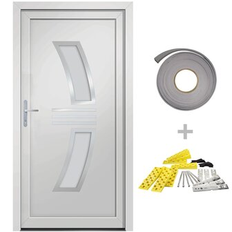 Voordeur 98x200 cm PVC wit 2