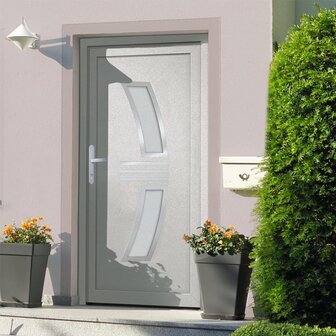 Voordeur 108x208 cm PVC wit 1