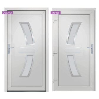 Voordeur 108x208 cm PVC wit 6