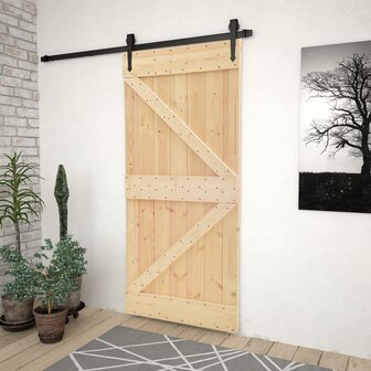 Deur 80x210 cm massief grenenhout 1