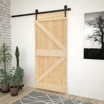 Deur 90x210 cm massief grenenhout 1