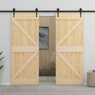 Deur 90x210 cm massief grenenhout 7
