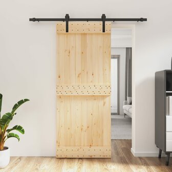 Schuifdeur met beslag 85x210 cm massief grenenhout 1