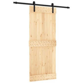 Schuifdeur met beslag 85x210 cm massief grenenhout 2