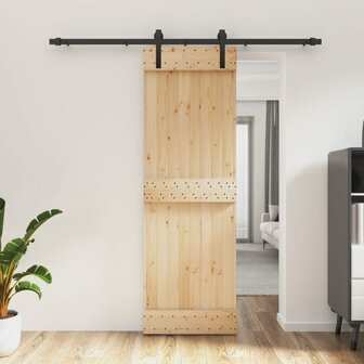 Schuifdeur met beslag 70x210 cm massief grenenhout 1