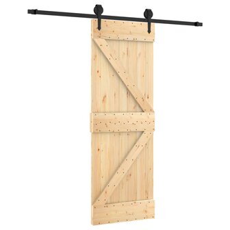 Schuifdeur met beslag 70x210 cm massief grenenhout 2