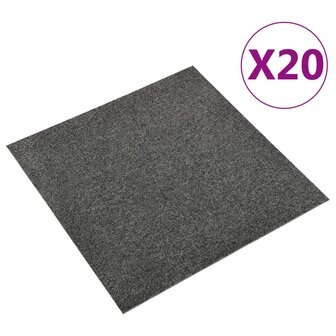 Tapijttegels 20 st 5 m&sup2; 50x50 cm antraciet 1