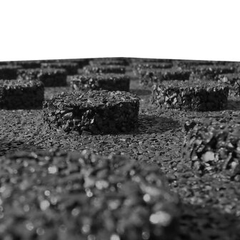 Valtegels 24 st 50x50x3 cm rubber zwart 5