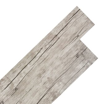 Vloerplanken zelfklevend 5,02 m&sup2; 2 mm PVC washed eiken  1