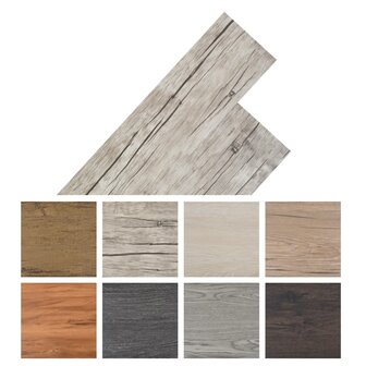 Vloerplanken zelfklevend 5,02 m&sup2; 2 mm PVC washed eiken  8